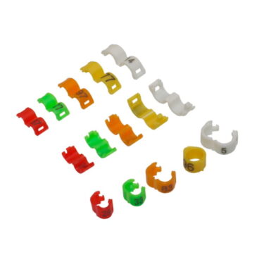 ANILHAS DE MARCAÇÃO 3.0mm COM FECHO CLICK NUMERADAS – COR AMARELA