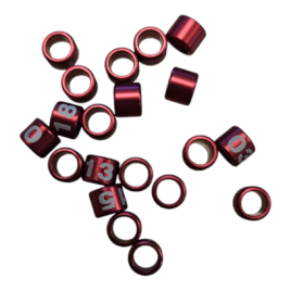 ANILHA ALUMÍNIO 3.4mm NUMERADA 01 a 20 (CANÁRIO DE PORTE)