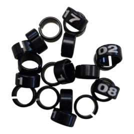ANILHA ALUMÍNIO ABERTA 7.0mm NUMERADA 01 a 20 (RING NECK, LORIS)