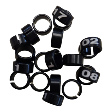 ANILHA ALUMÍNIO ABERTA 7.0mm NUMERADA 01 a 20 (RING NECK, LORIS)